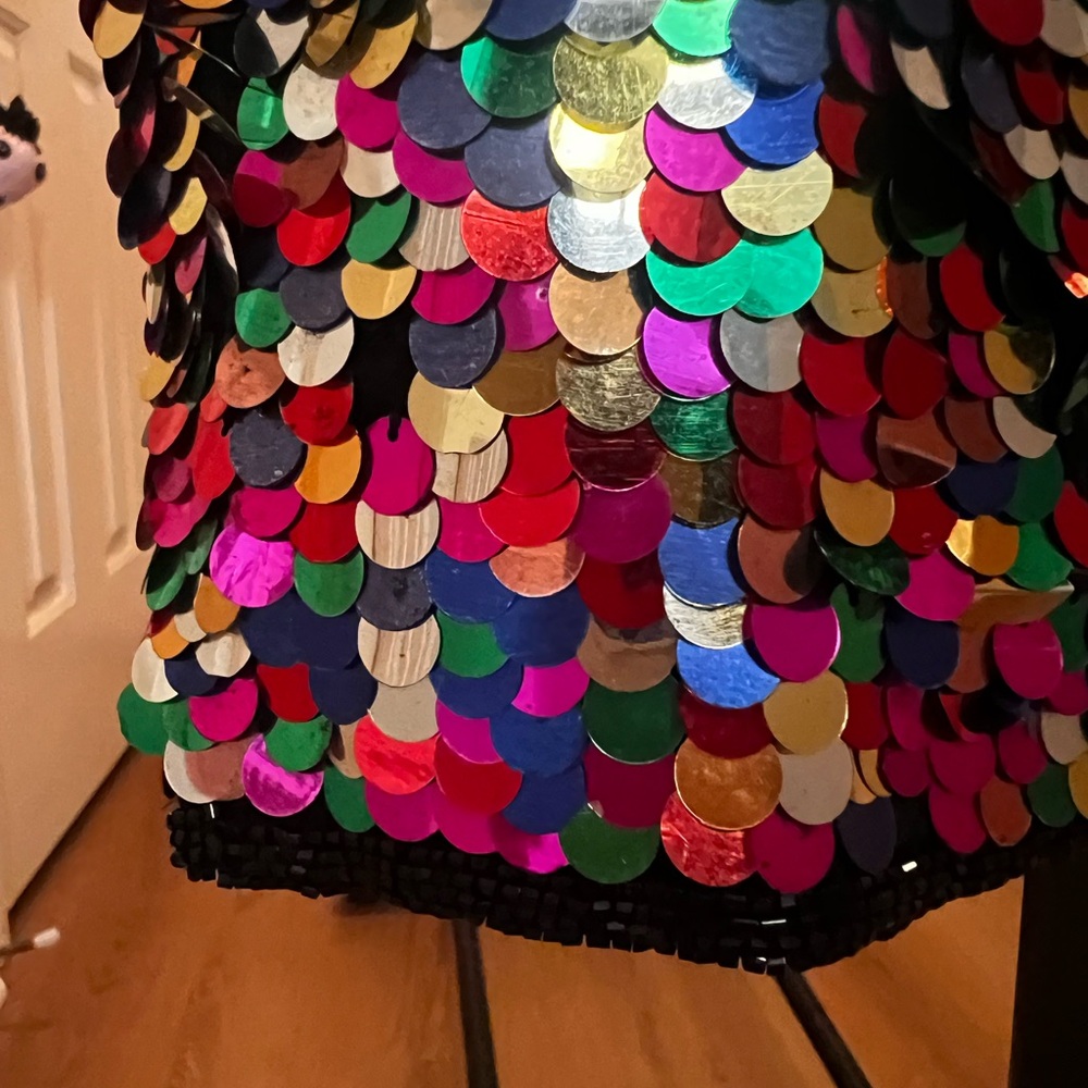 Leslie Fay Multicolor Sequin Party Dress (Prom, Graduation, Wedding Guest) - Picture 7 of 8